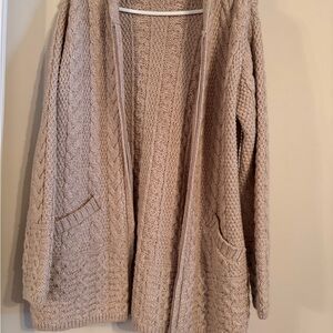 Elegant Knit Cardigan - Tan
